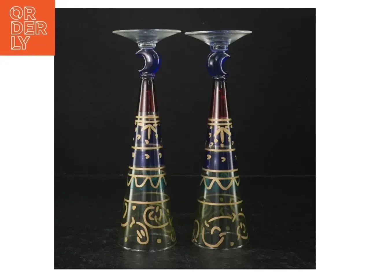 Billede 3 - Dekorative glas (str. Ø. 7 cm. længde, 22,5 cm)