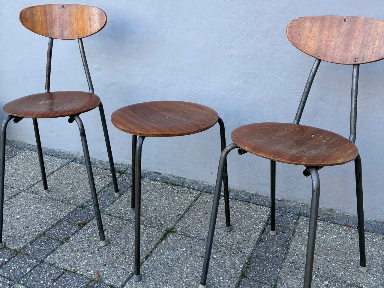 Billede 4 - 1960’er teak sæt 2 stole og bord.