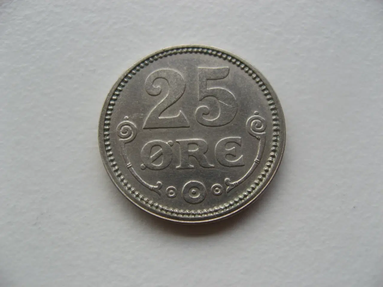 Billede 2 - Særdeles flot sølv 25 øre 1914, den svære