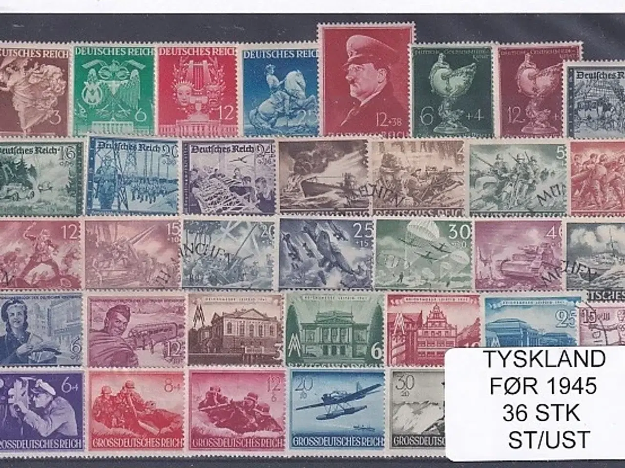 Billede 1 - Tyskland før 1945 Samling 36 Stk. Stemplet/Ustemplet