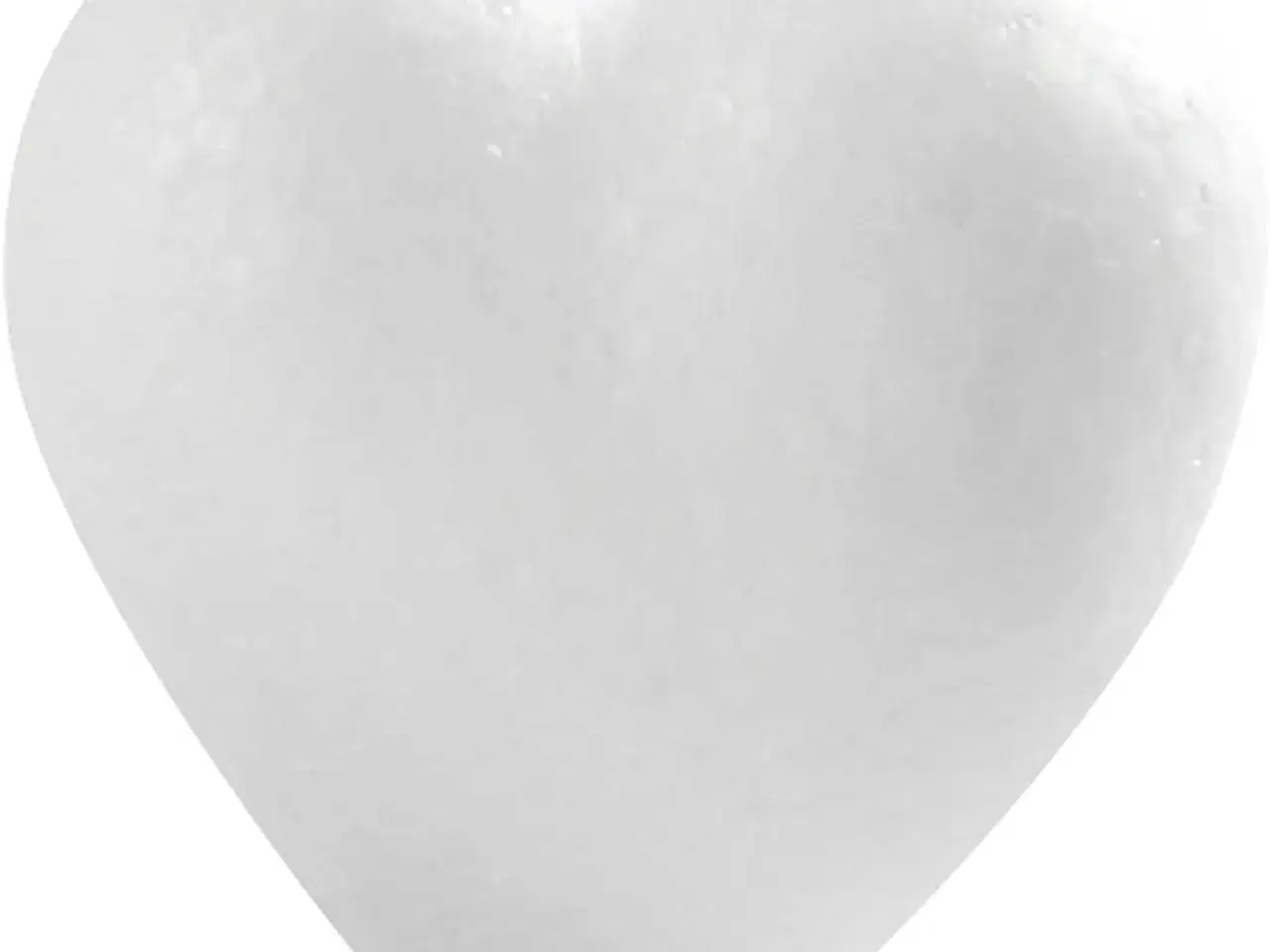 Billede 1 - Hjerte, H: 6 cm, D: 3 cm, B: 6 cm, hvid, 50 stk./ 1 pk.