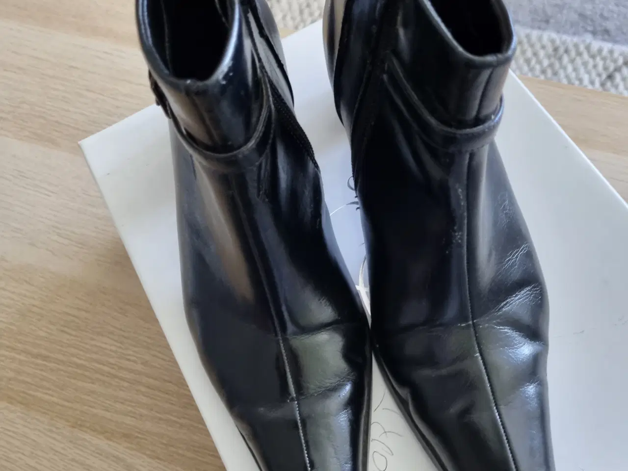 Billede 1 - Vintage sorte støvletter læder fra Afis Shoe Fashi
