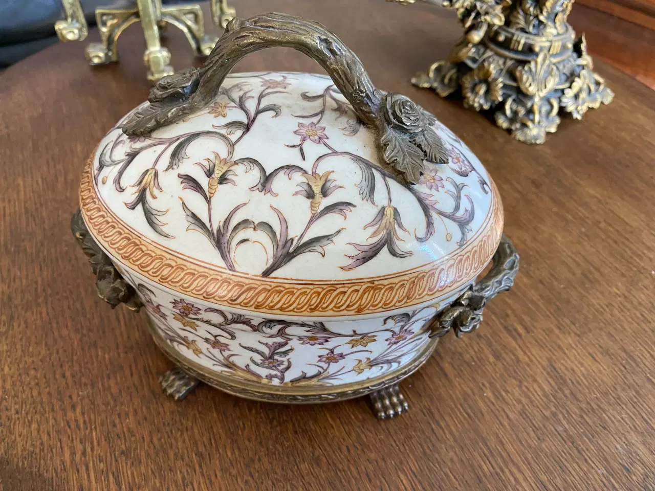 Billede 1 - Antik Terrin porcelæn skål med låg C & G kr. 150,-