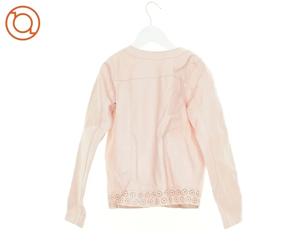 Billede 2 - Tahari Jakke i Læder look med Blonde Cutouts (str. 128 cm)