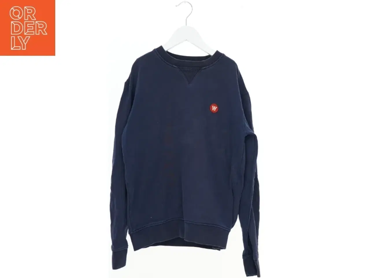 Billede 1 - Blå sweatshirt med logo fra Double A (str. XS)