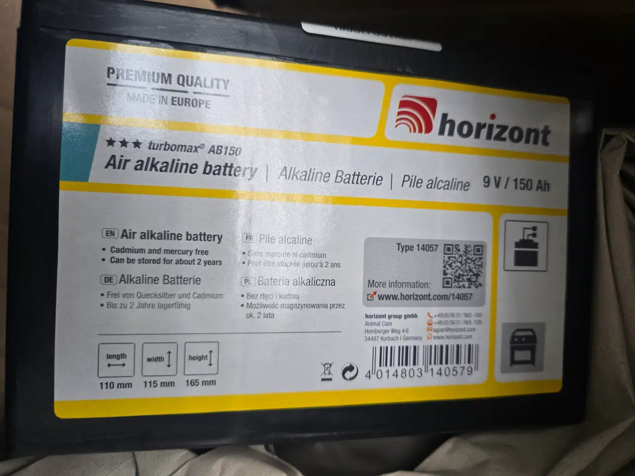 Billede 1 - Horizont Air Alkaline hegnsbatteri