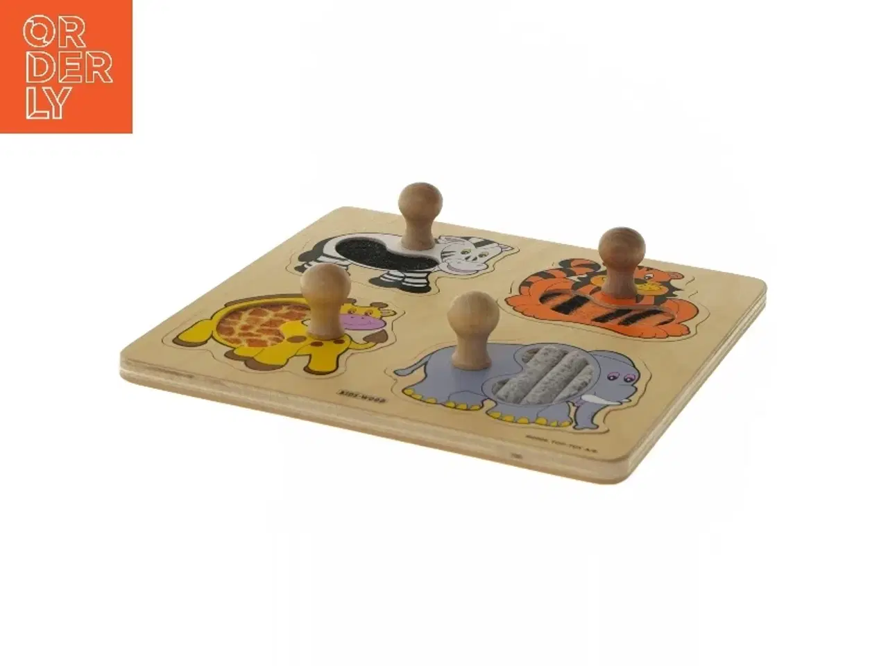 Billede 4 - Træ-puslespil med dyrefigurer fra Kids-Wood (str. 21x21 cm)