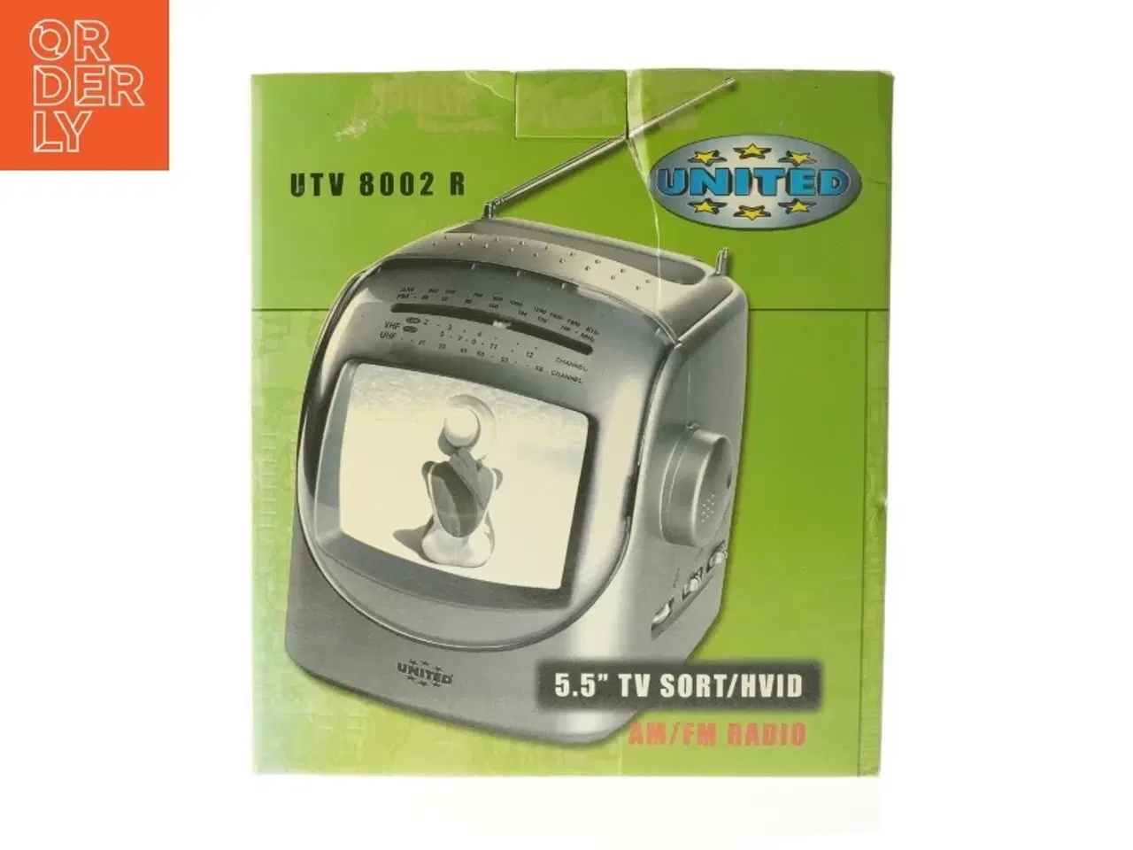 Billede 1 - United UTV 8002 R sort/hvid TV og AM/FM radio fra United (str. 18x15x15 cm)