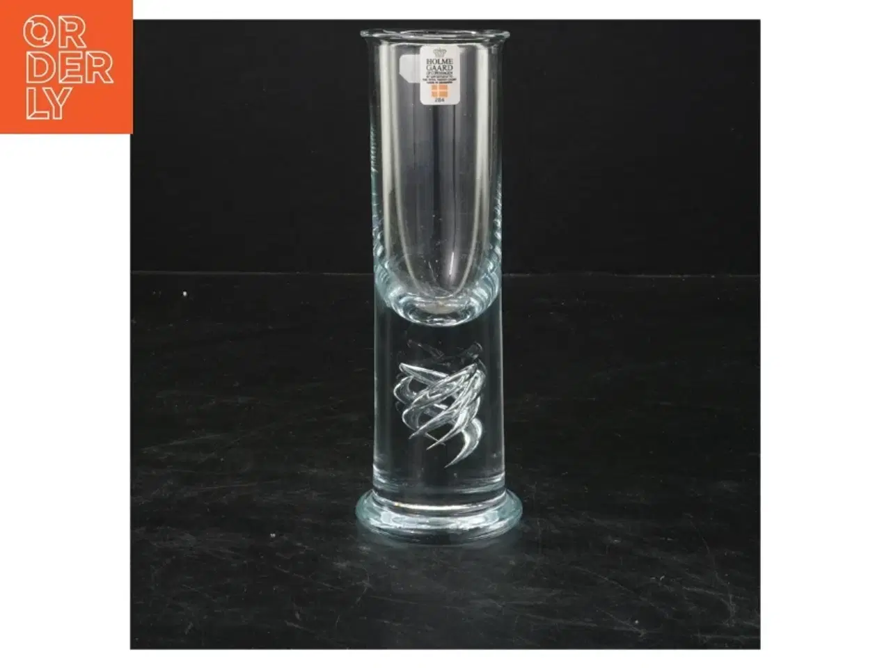 Billede 1 - Smukt Holmegaard glas  (str. 16,5x5,5 cm)