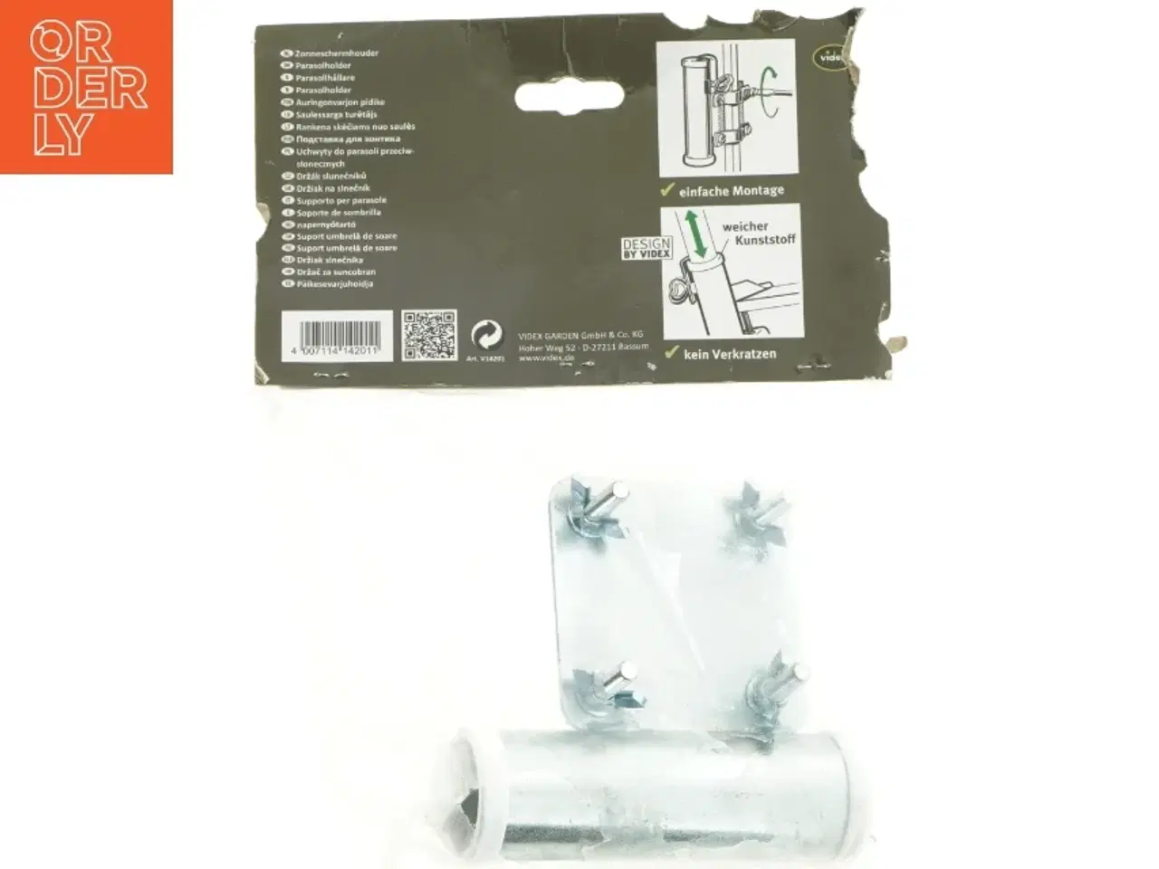 Billede 2 - Parasolholder til balkongitter (str. 15 x 14 x 8 cm)