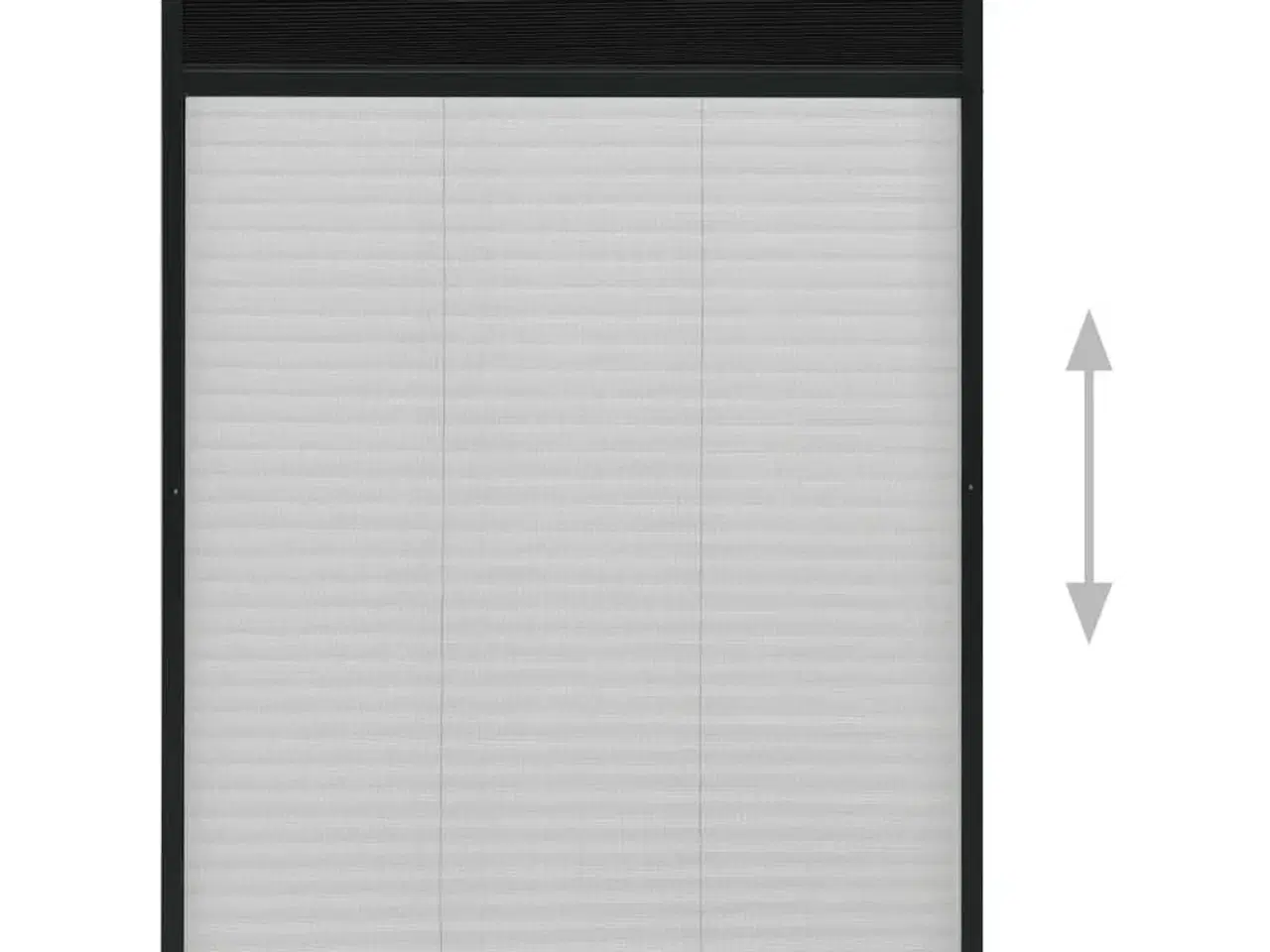 Billede 5 - Plisseret insektnet til vinduer 80x160 cm aluminium antracitgrå