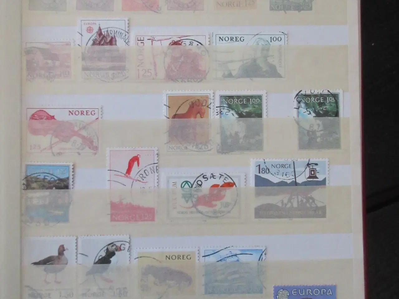 Billede 7 - Samling Norge 335 forskellige stemplet mærker