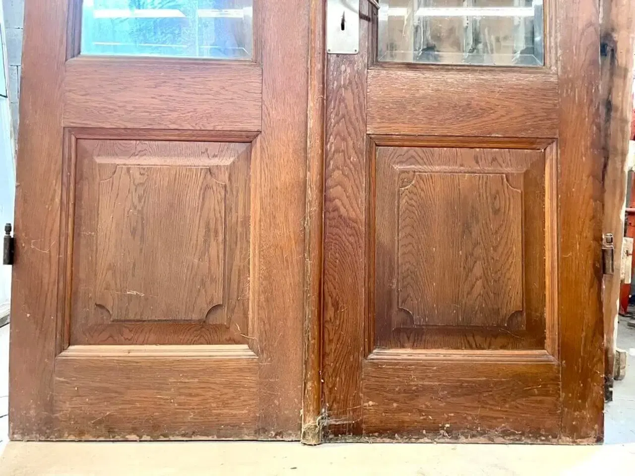 Billede 2 - Stor, dobbelt glasdør m. facetslebne glas