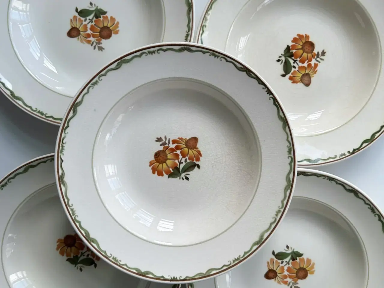 Billede 3 - Aluminia Solbrud, dybe tallerkner, 10 stk samlet