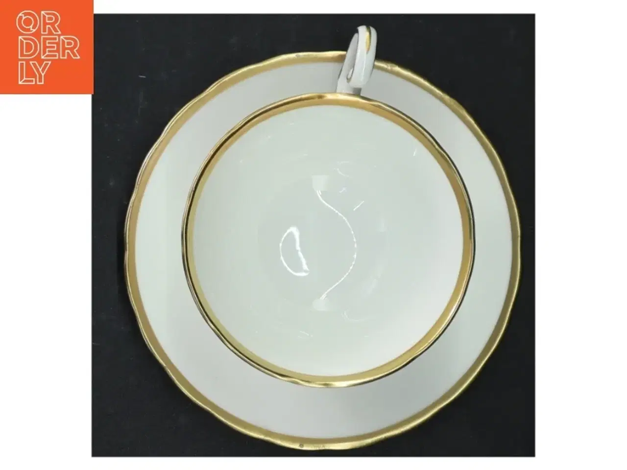 Billede 4 - Porcelænskop og underkop sæt med guldkant