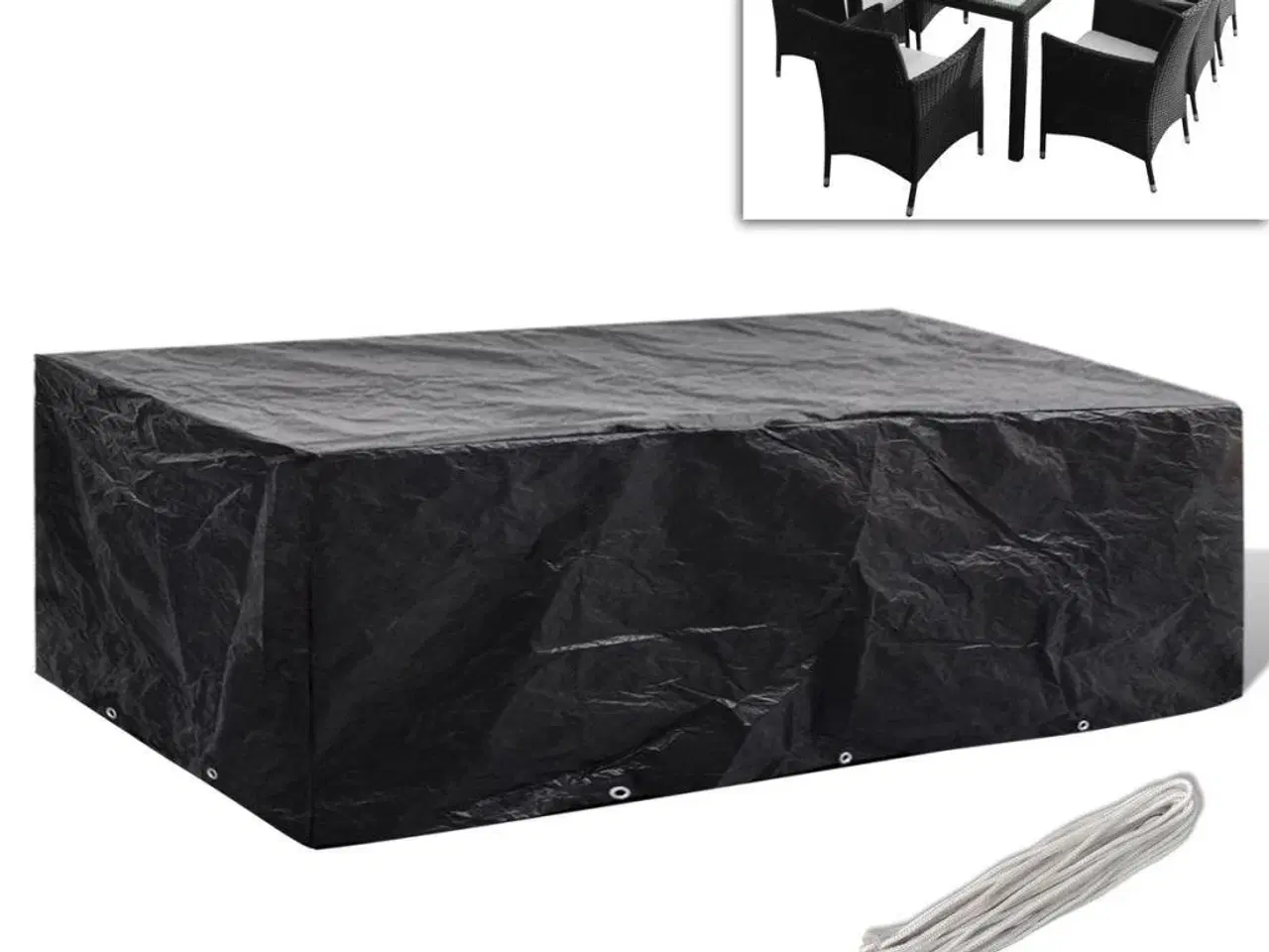 Billede 1 - Havemøbelovertræk 8 snørehuller 300x140x90 cm