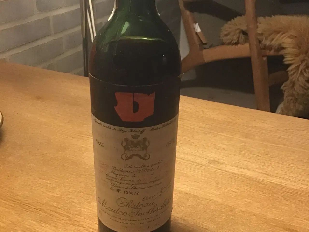 Billede 1 - Rødvin: chateau Mouton Rothschild 1972 ler Grand