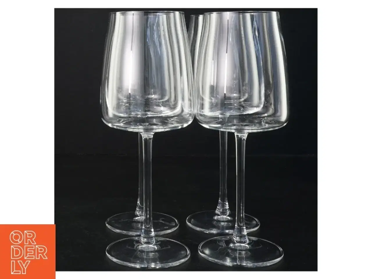 Billede 1 - Hvidvinsglas (4 stk) fra Lyngby glas (str. 21,5 x ø 6,5 cm)