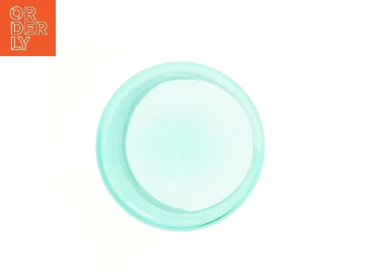 Billede 3 - Vintage grønlig glasbeholder med låg (str. Ø 9,5x13 cm)