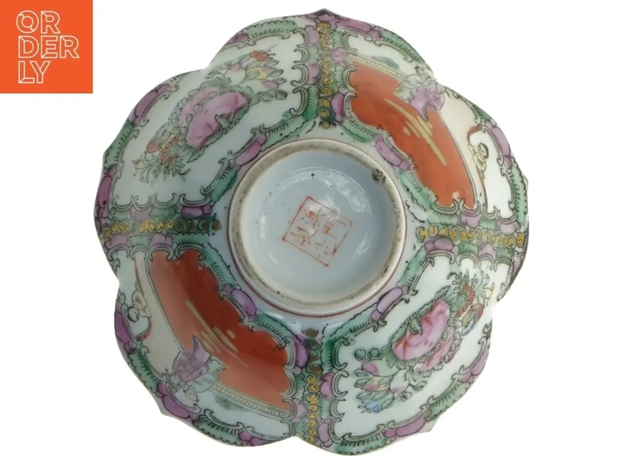 Billede 3 - Kinesisk porcelænsskål med dekorativt design (str. 7,5x15,5 cm)