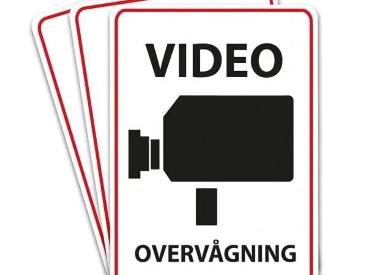 Billede 1 - Videoovervågning klistermærke