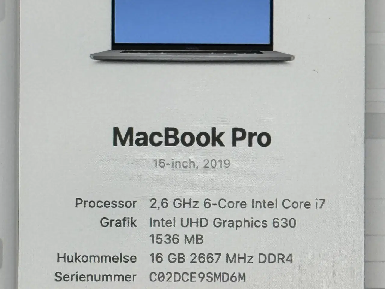 Billede 9 - MacBook Pro 16” i7 2019