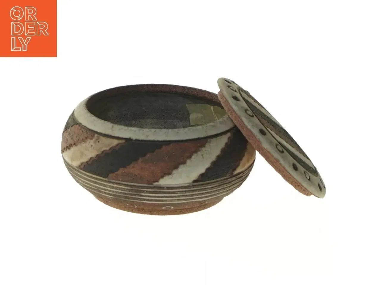 Billede 5 - lågkrukke i keramik (str. 14 cm)