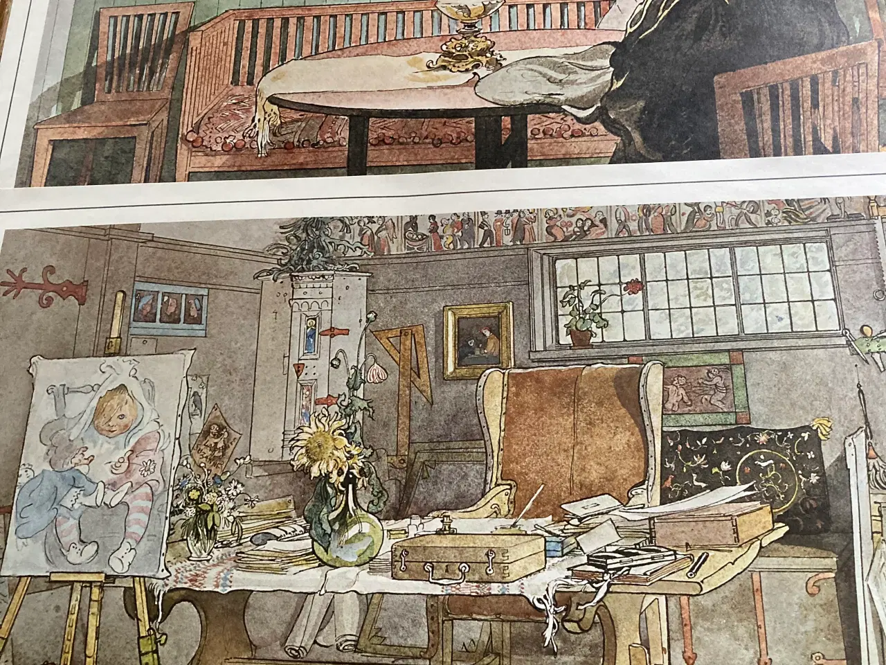 Billede 7 - Mappe med 10 Carl Larsson reproduktioner