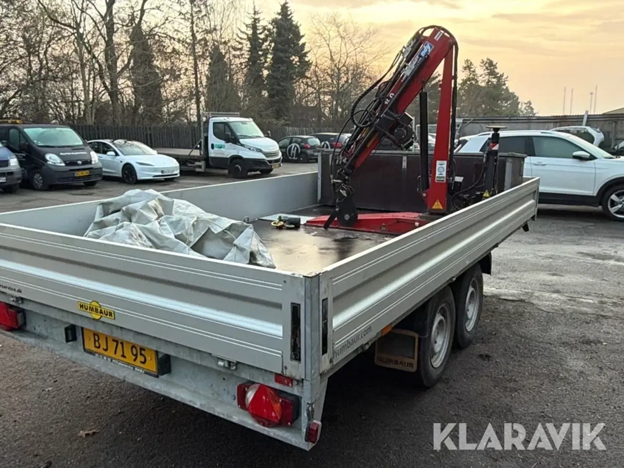 Billede 7 - Humbaur 3.500 kg 3-akslet trailer med HMF 152 kran Humbaur 354121