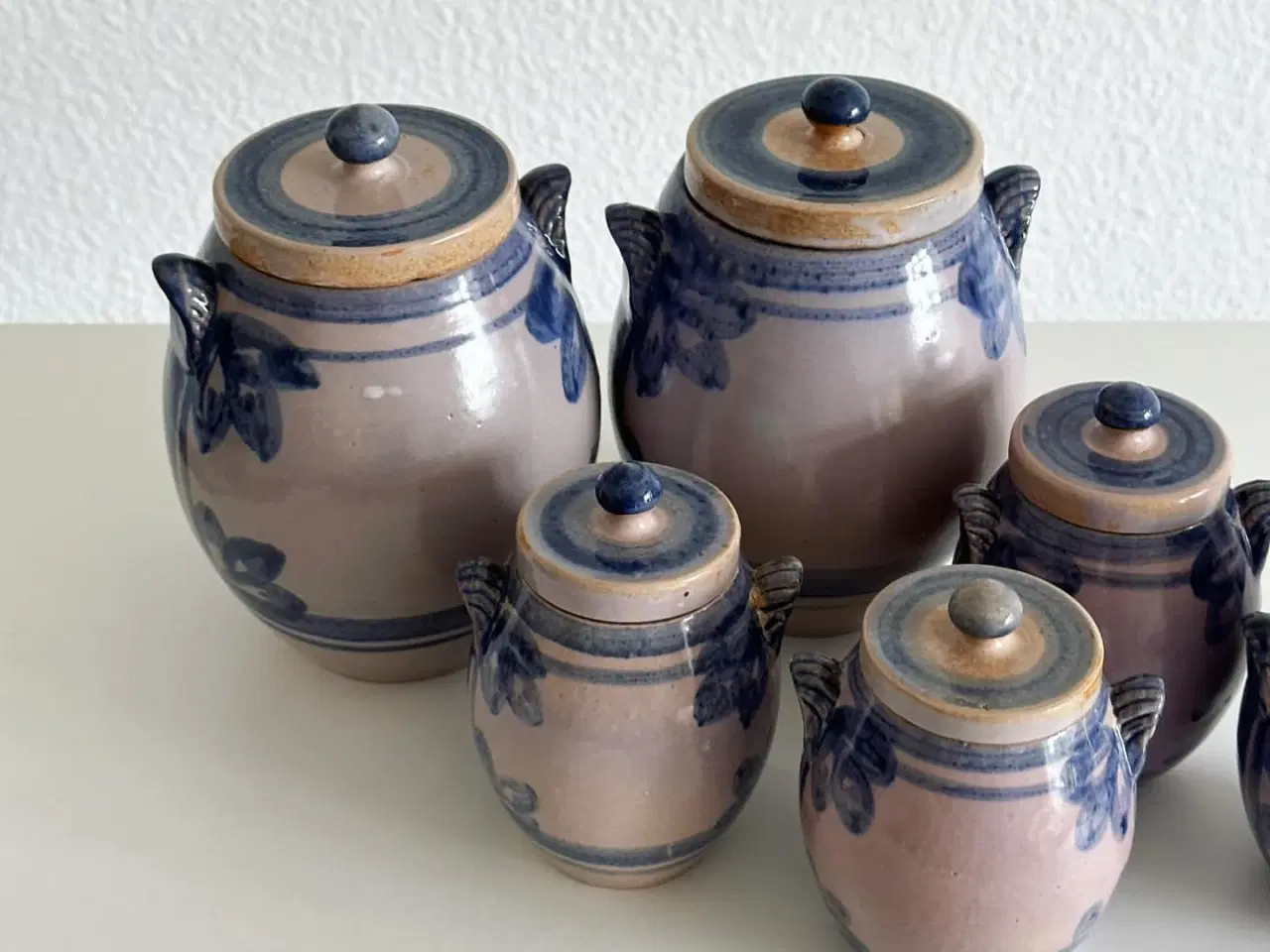 Billede 2 - Sæt af Höganäs lågkrukker, 6 stk samlet, NB