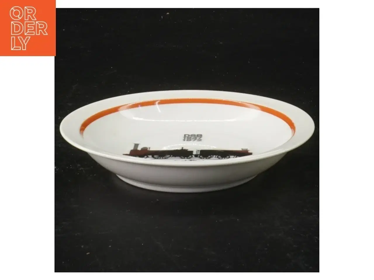 Billede 2 - Platte med jernbanemotiv fra Royal Copenhagen (str. Ø 13 cm)