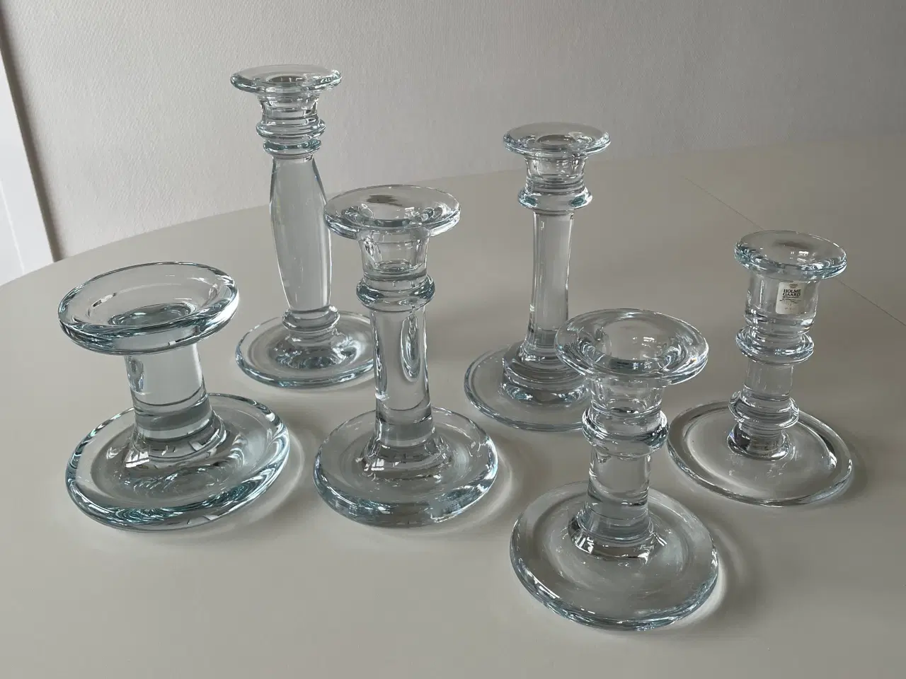 Billede 1 - Flotte lysestager fra HOLMEGÅRD GLASVÆRK