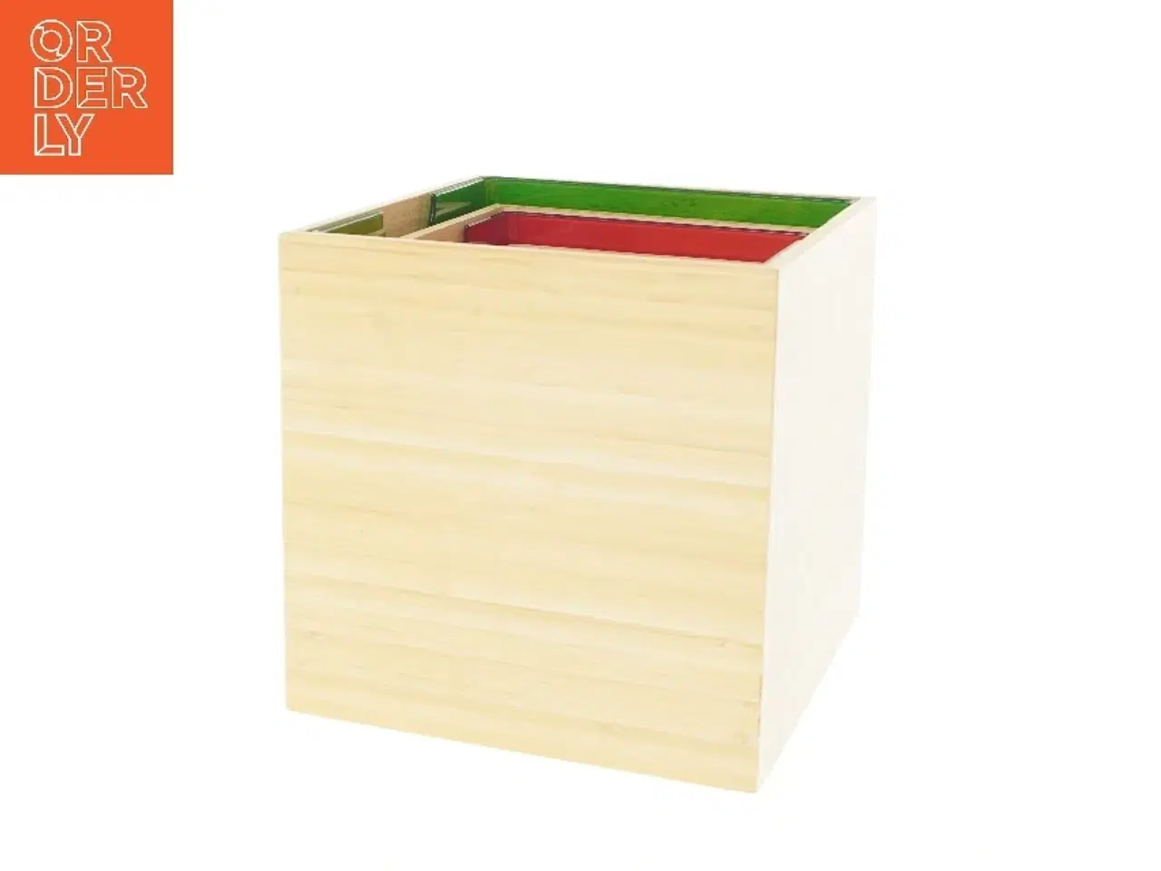 Billede 6 - Cube system med farvede beholdere fra IKEA (str. 22,5x22,5x22,5 cm)
