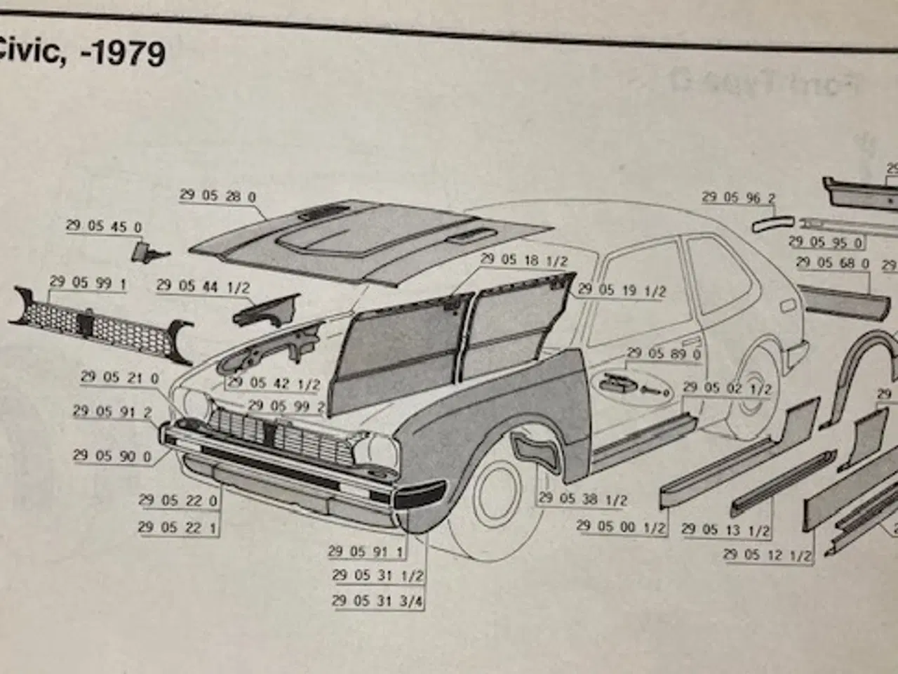 Billede 11 - Honda Civic mk.1 pladedele