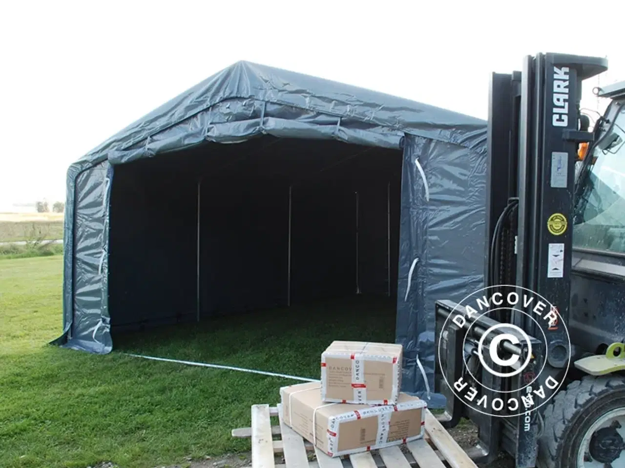 Billede 12 - Lagertelt PRO 5x8x2x3,39m, PVC, Grå