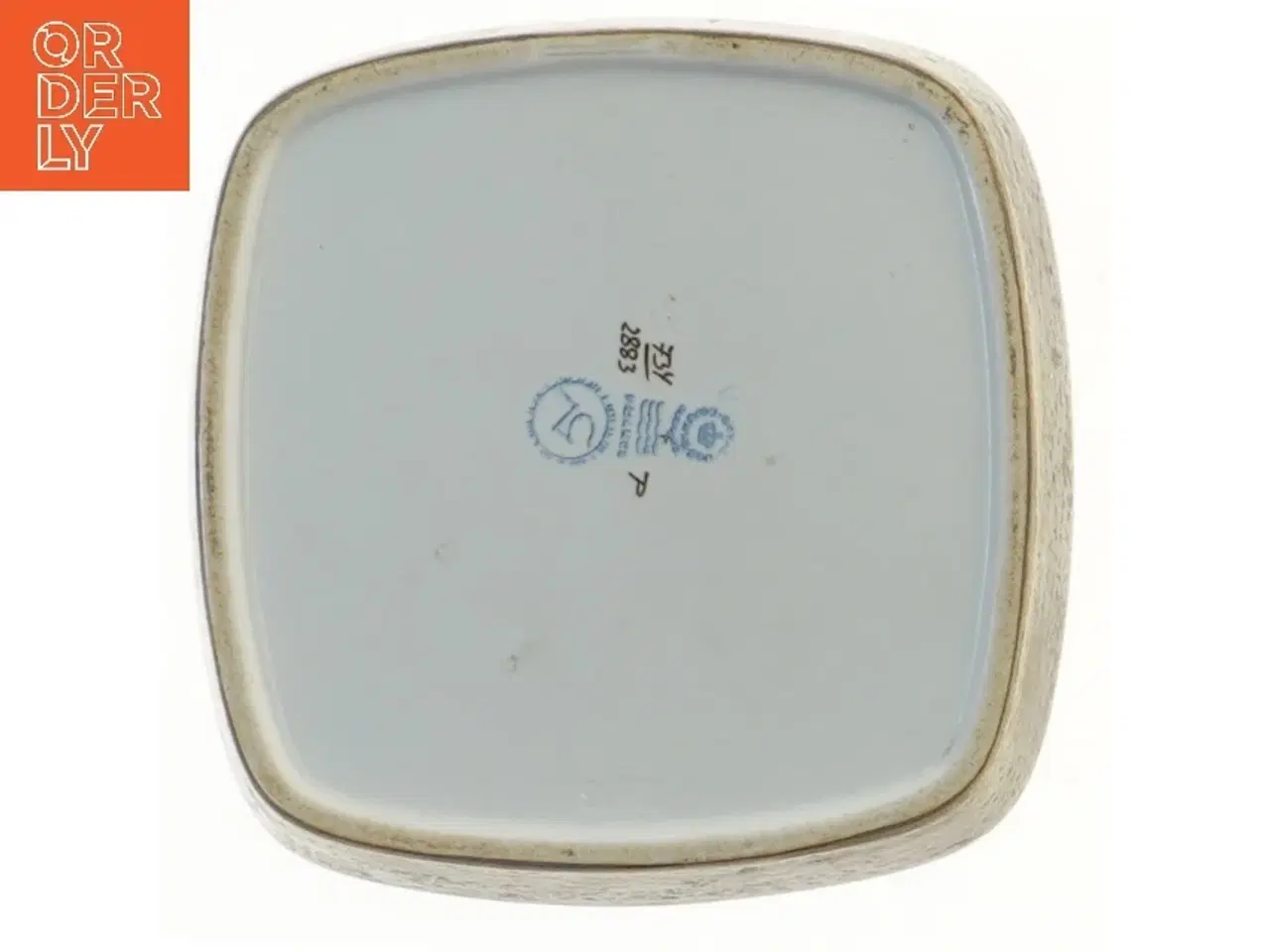 Billede 3 - Kvadratisk porcelænsfad med mønster fra Royal Copenhagen (str. 3,5x15,5x15,5 cm)