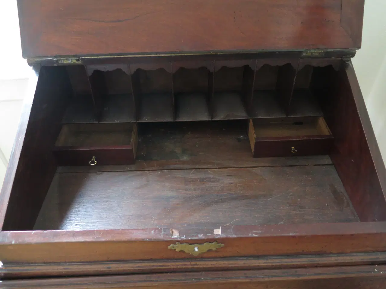 Billede 7 - Antik engelsk skrivepult, sidst i 1700-talllet