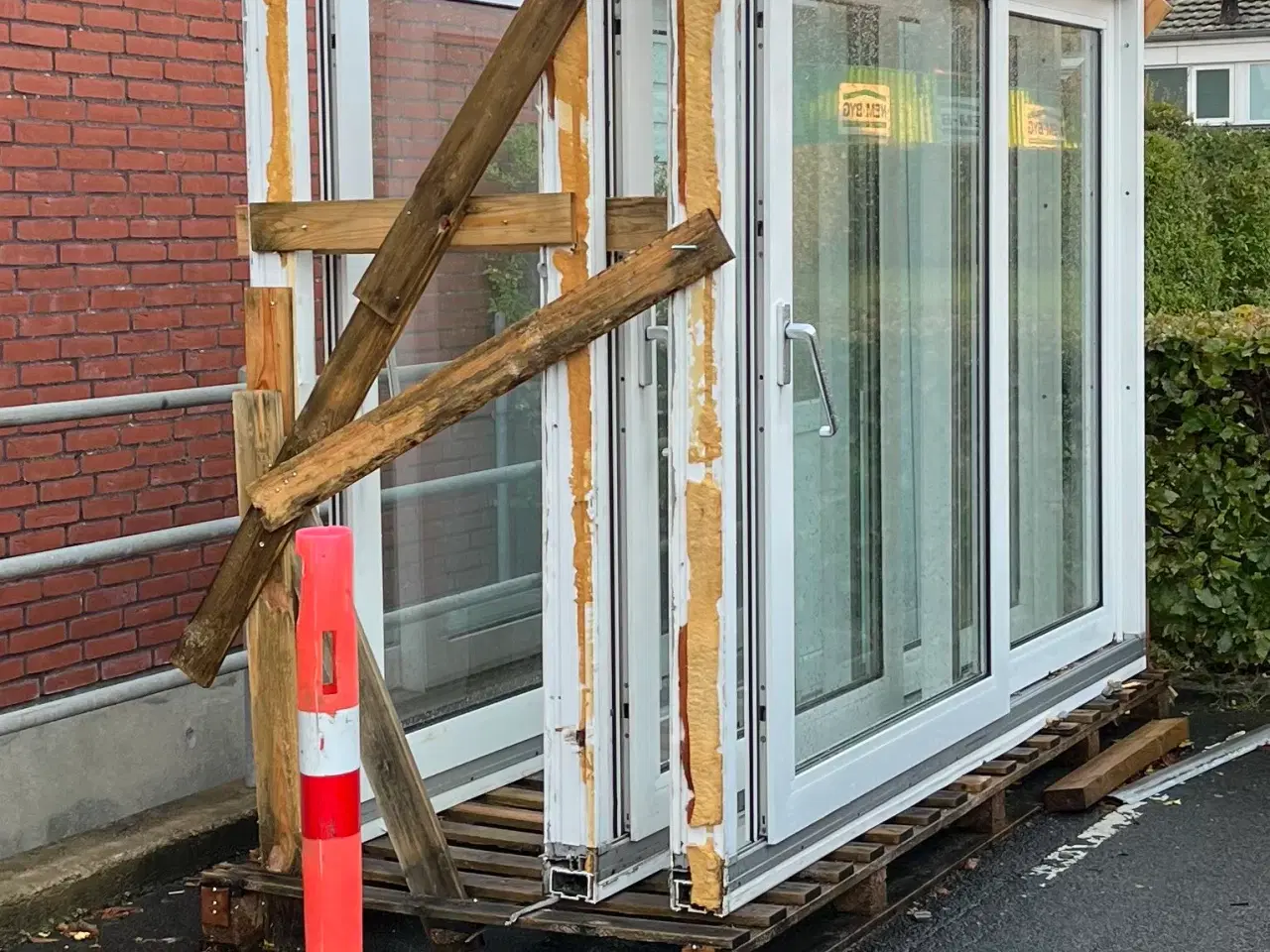 Billede 1 - Skydedøre PVC brugte 3stk h.2015 x b.2840