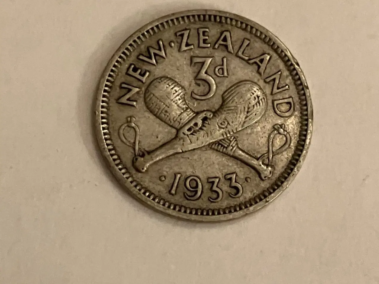 Billede 1 - New Zealand 3 Pence 1933