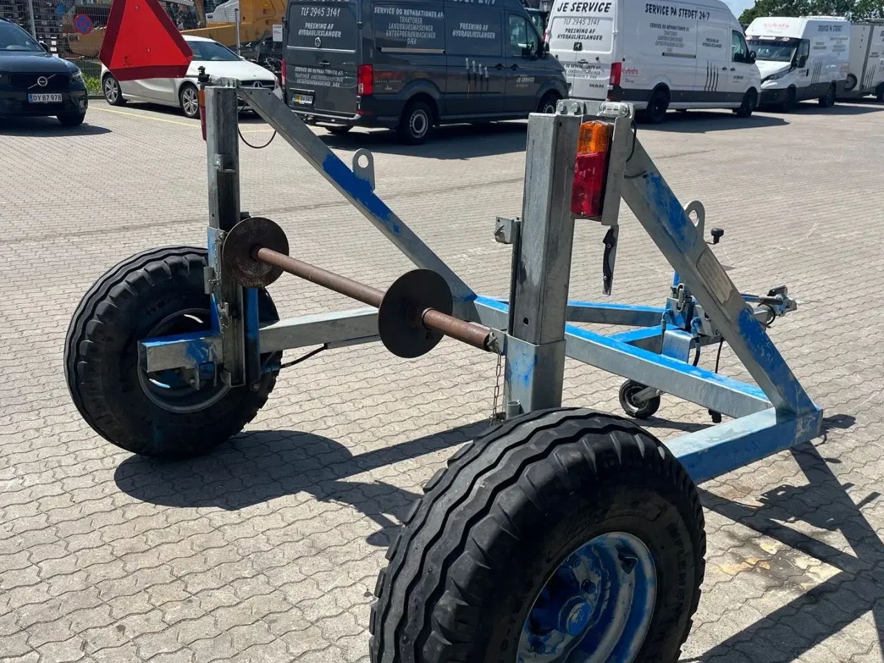 Billede 9 - - - - Kabel trailer med hydraulisk løft.