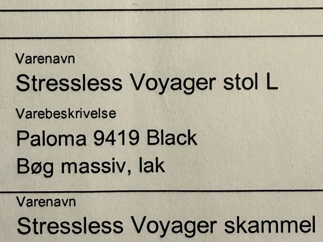 Billede 2 - Stressless Voyager sort lænestol m skammel