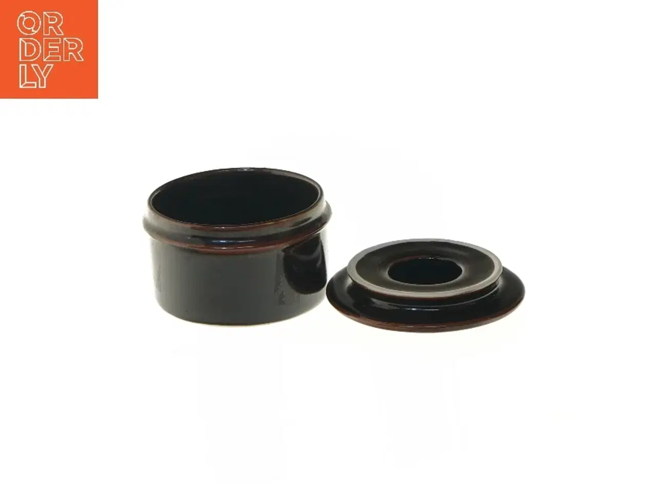 Billede 5 - Opbevaringskrukke med låg fra B&G (str. Ø 11x7 cm)