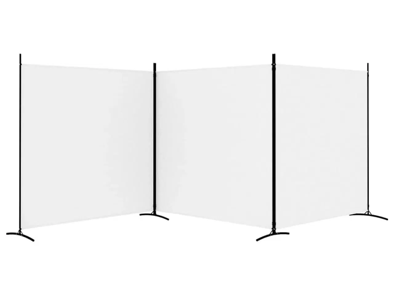 Billede 4 - 3-panels rumdeler 525x180 cm stof hvid