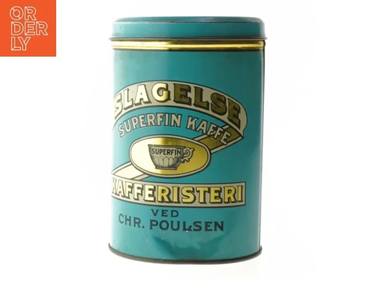 Billede 3 - Retro kaffedåse Superfin Kaffe (str. Ø 11 cm længde 16,5 cm)