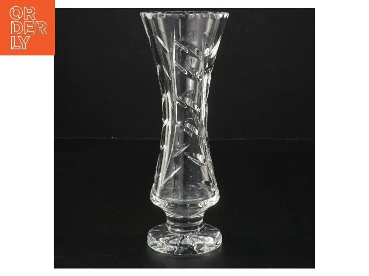 Billede 1 - Glasvase med mønster (str. 18 cm)