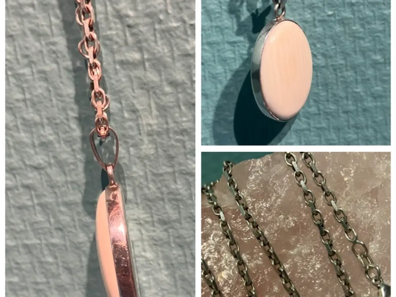 Billede 3 - Vintage halssmykke - sterling og elfenben 