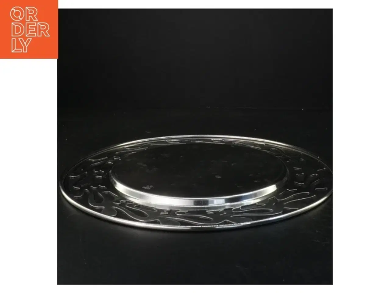 Billede 2 - Udsmykket metal bakke fra Alessi (str. Ø 33 cm)