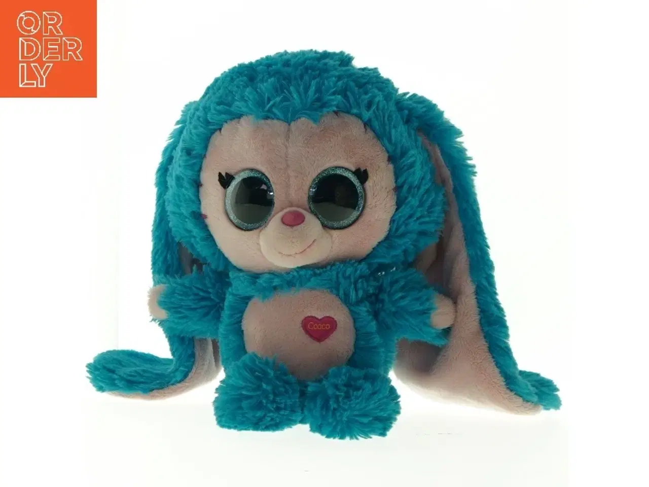 Billede 1 - Turkis tøjdyr hund med lange ører fra Minimoomis (str. 28 cm)