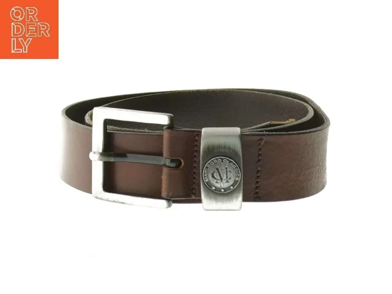 Billede 1 - Læderbælte med metalspænde fra Marlboro Classics (str. 103 cm)