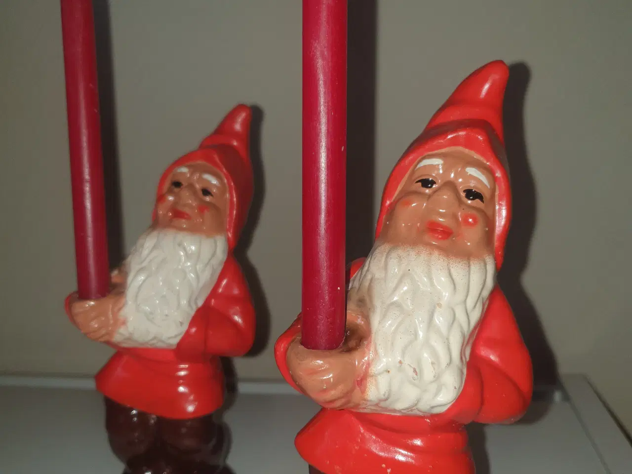 Billede 6 - 4 Antikke Store Nisser i Rødler